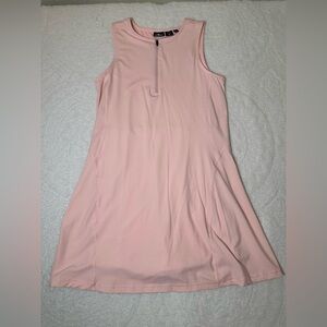Crane pink athletic‎ zipper-front sport dress.
